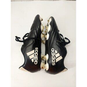 ADIDAS MENS SIZE 4.5 SOCCER CLEATS SHOES BLACK and WHITE
